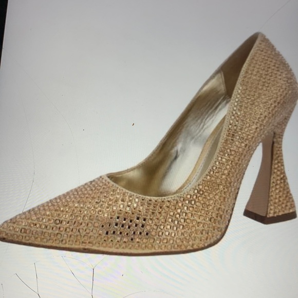 Steve Madden Zans gold pointed toe crystal pumps - Picture 2 of 10